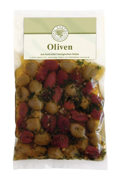 Photo de produit pour Mélange d'olives dénoyautées, mariné