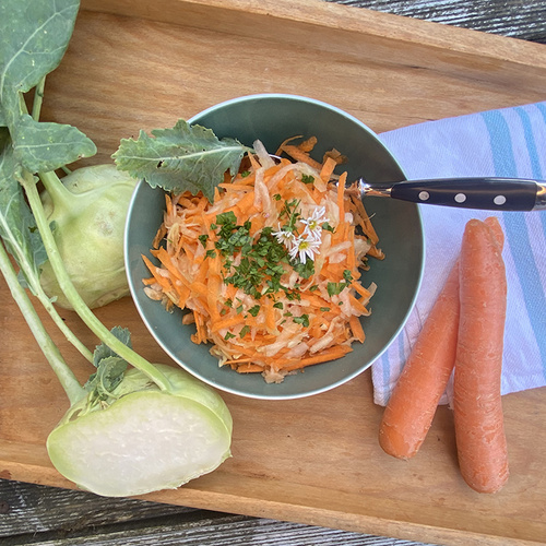 Rezeptbild für Kohlrabi-Möhren-Salat