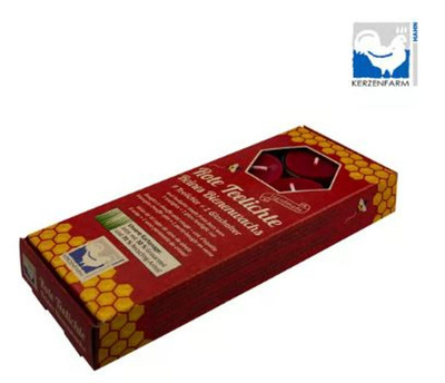 Produktfoto zu Teelichter rot mit Glas