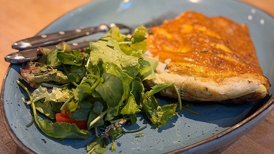 Rezeptbild für Gefülltes Omelette mit Mönchsbart