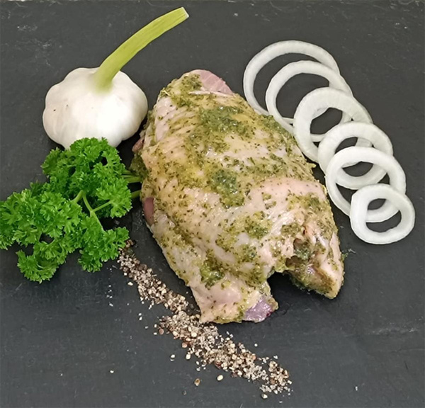 Produktfoto zu Putenkeulenbraten "Bärlauch"