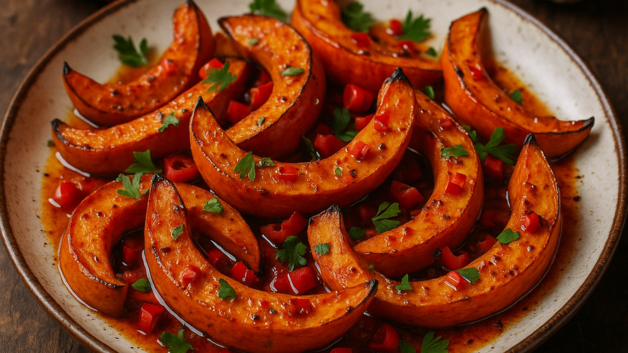 Rezeptbild für Feuriger Hokkaido Kürbis mit Chili