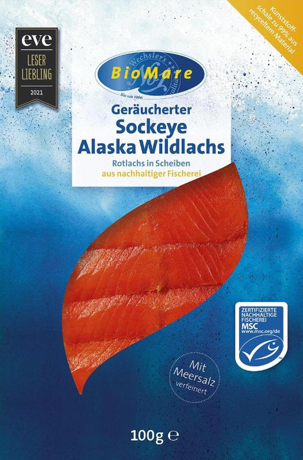 Photo de produit pour Saumon rouge sauvage d'Alaska, 100g