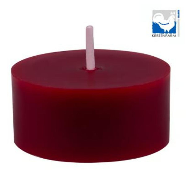 Produktfoto zu Teelicht rot aus Bienenwachs