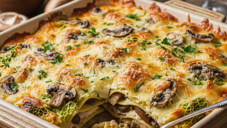 Rezeptbild für Wirsing-Lasagne mit Pilzen