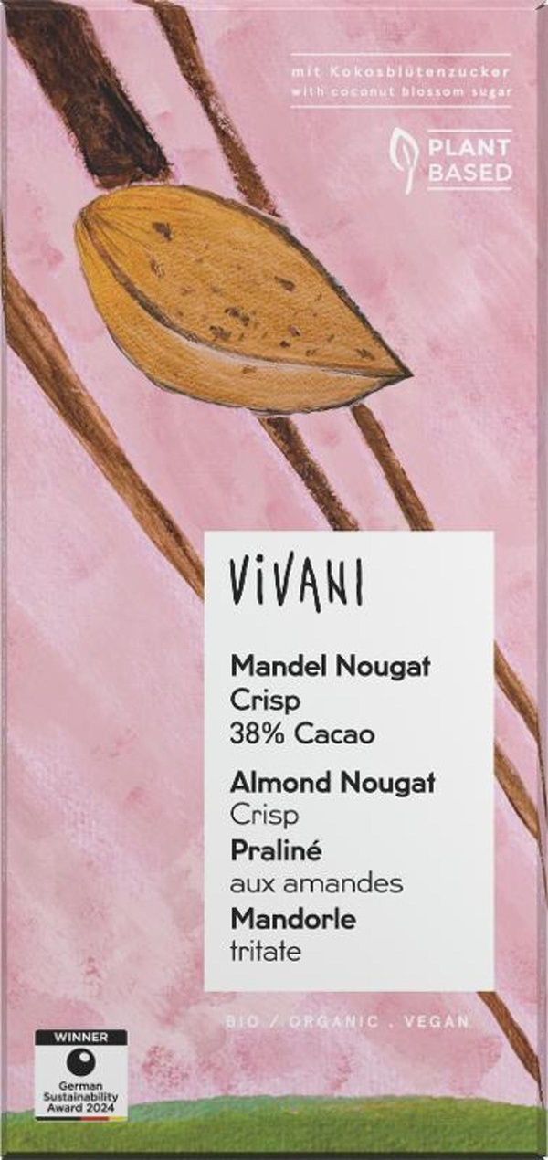 Produktfoto zu Mandel Nougat Crisp Schokolade
