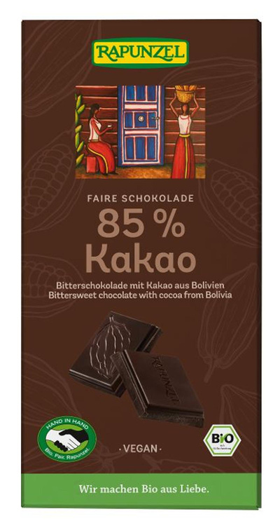 Produktfoto zu 85% Bitterschokolade Rapunzel