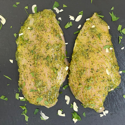 Photo de produit pour Poitrine de poulet "ail et fines herbes".