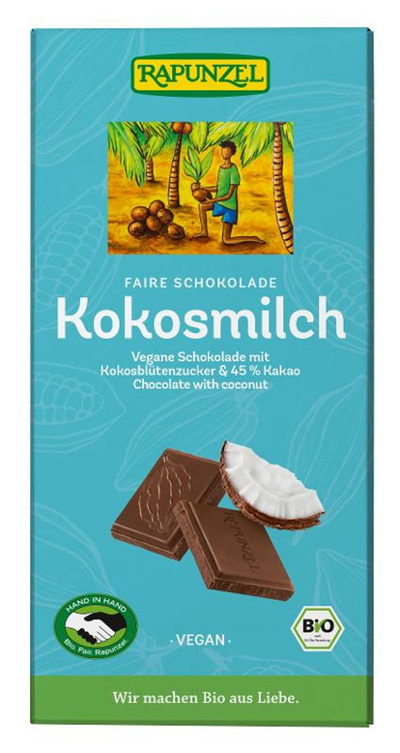 Produktfoto zu Kokosmilch-Schokolade