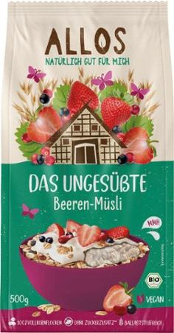 Produktfoto zu Das Ungesüßte Beeren Müsli