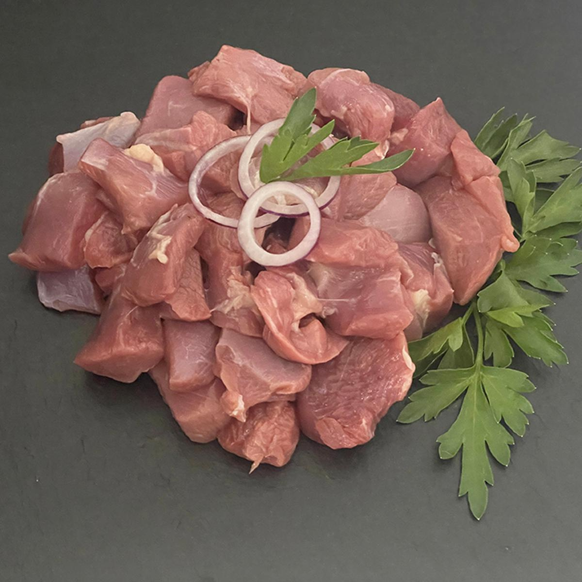 Putengulasch aus der Keule, ca. 500g