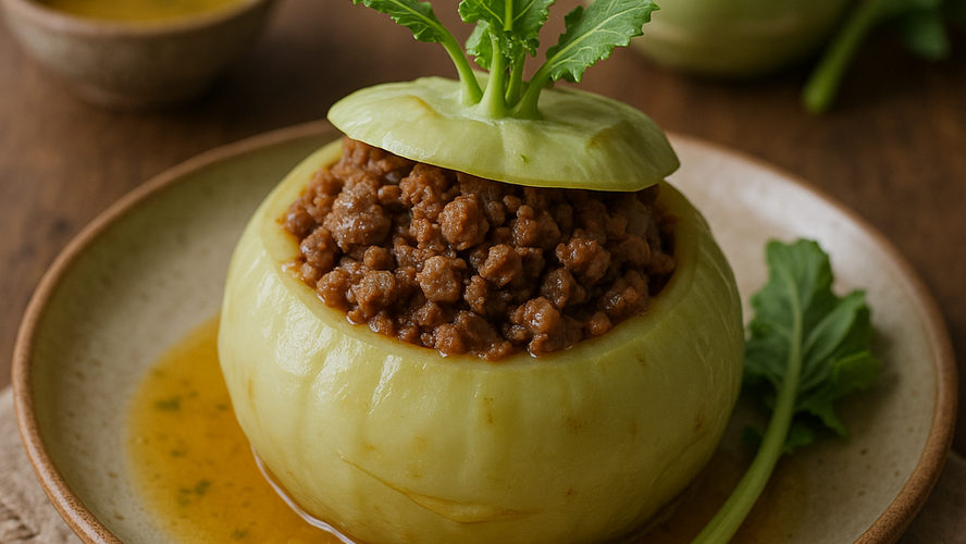 Rezeptbild für Gefüllter Kohlrabi