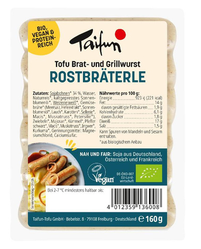 Produktfoto zu Tofu Rostbräterle, 6 Stück