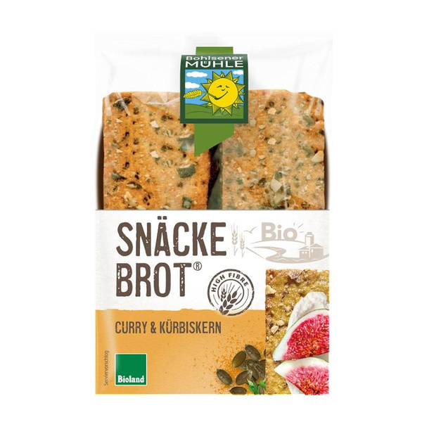Produktfoto zu Curry & Kürbiskern Snäckebrot