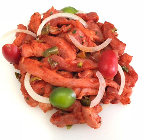 Produktfoto zu Paprika Schweinegeschnetzeltes