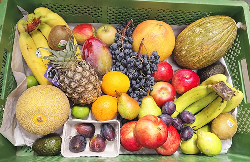Biokisten mit Obst
