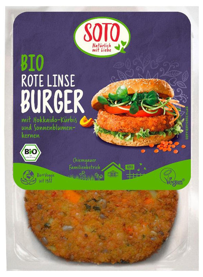 product photo for Red lentils vegetable burgers